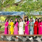 CBVC,LĐ nữ tại Trung tâm Bảo trợ xã hội hưởng ứng tuần lễ áo dài Việt Nam