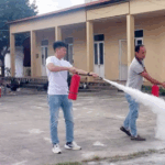 CBVC,LĐ Trung tâm Bảo trợ xã hội tỉnh Quảng Ninh tham gia tập huấn công tác Phòng cháy chữa cháy và cứu nạn cứu hộ.